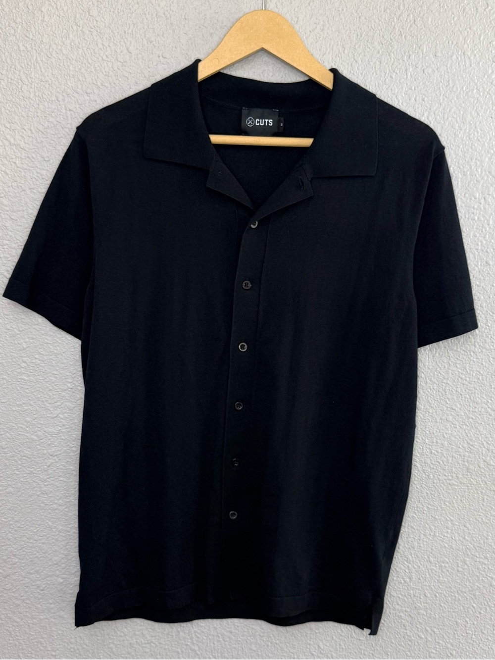 Cuts Clothing | Hyperloop Chileno Camp Collar Shirt | Black | Size Medium